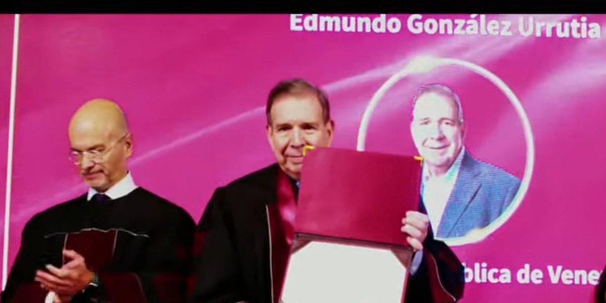 Edmundo González, presidente electo de Venezuela, recibió un Doctorado Honoris Causa