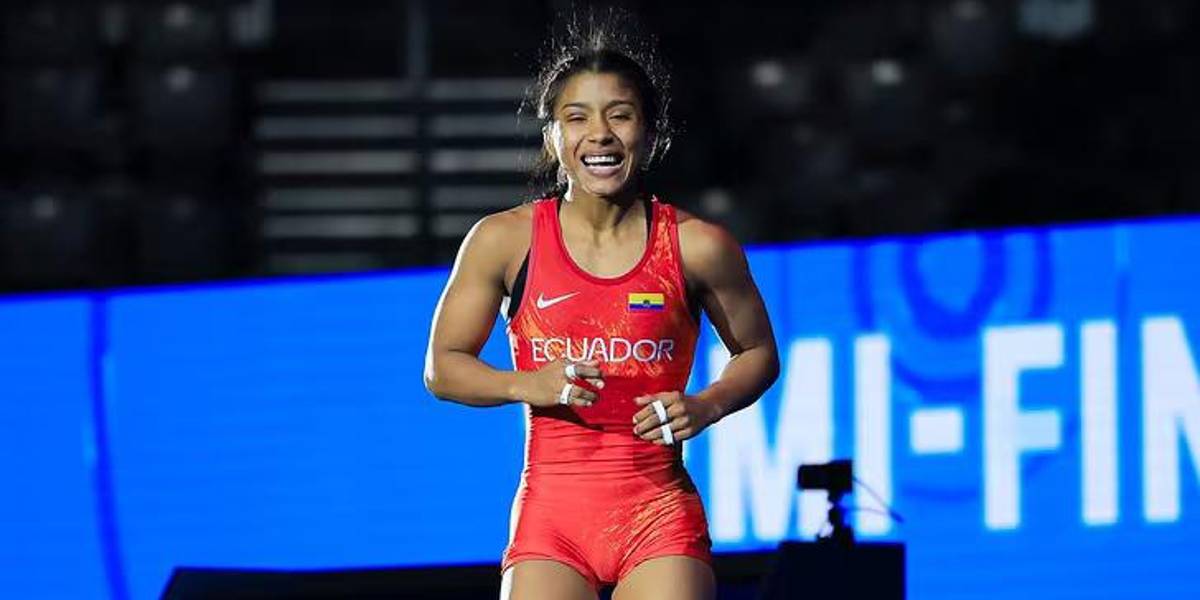 ¡Gracias Tigra! Lucía Yépez quedó segunda en el Mundial de Lucha en los 53 kilogramos