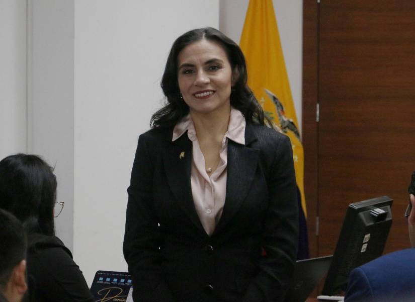 Imagen del 20 de enero de 2025. La exvicepresidenta Verónica Abad durante una audiencia judicial en Quito.