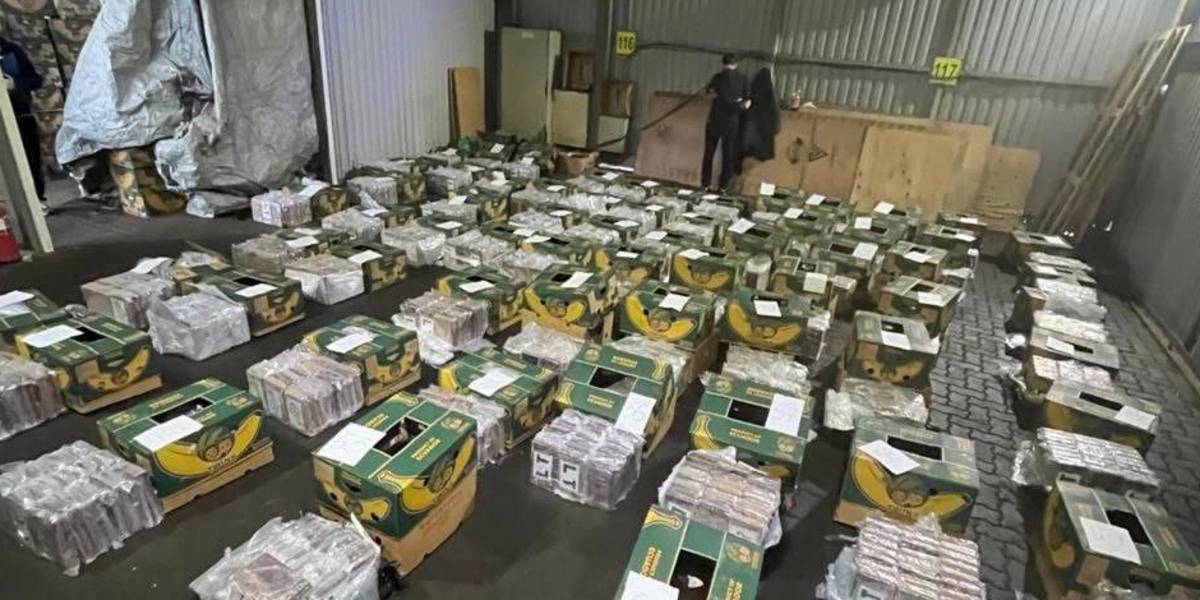 Rusia incautó 1,5 toneladas de cocaína ocultas entre cajas de banano ecuatoriano