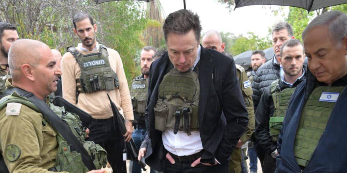 Elon Musk llega a Israel y recorre con Benjamín Netanyahu algunas comunidades