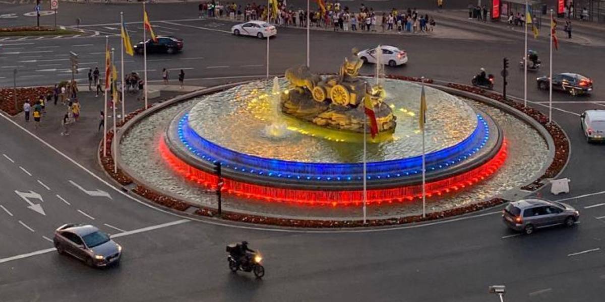 La fuente de Cibeles de Madrid se iluminará con los colores de la bandera de Ecuador