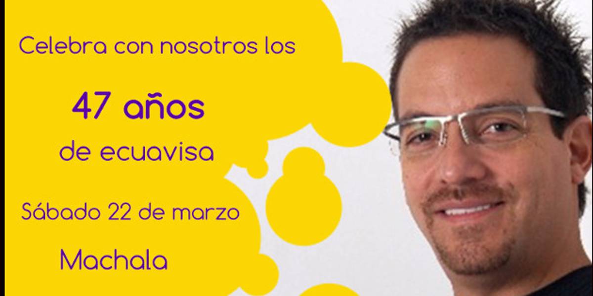 Concierto en Machala por 47 años de Ecuavisa