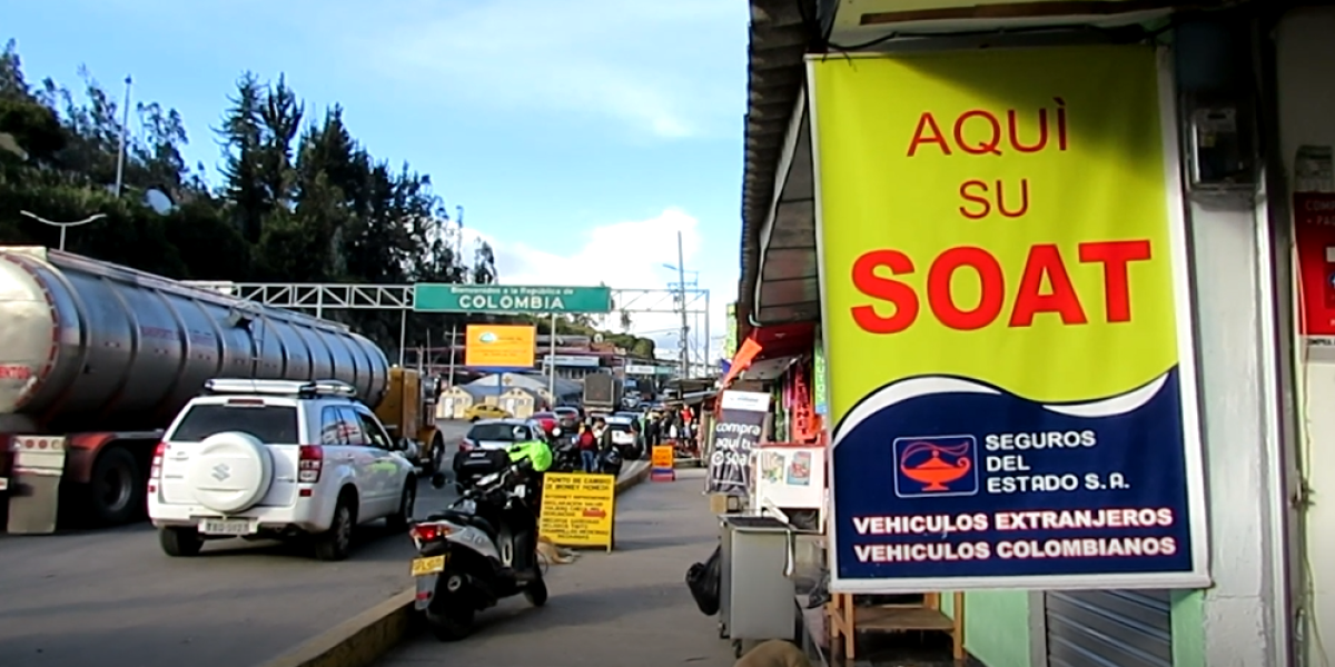 Colombia exige SOAT a vehículos ecuatorianos