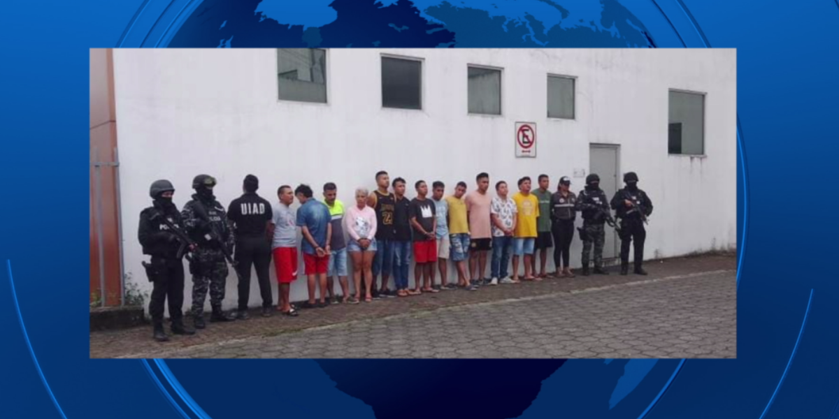 Detienen en Los Ríos a 14 presuntos miembros de Los Choneros