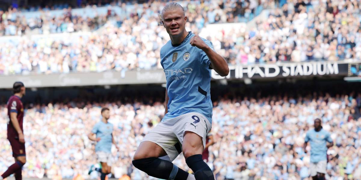El Manchester City goleó al Ipswich Town, con un triplete de Erling Haaland