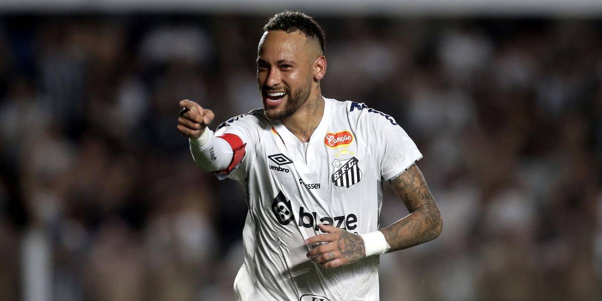 Neymar anotó su primer gol en su regreso al Santos