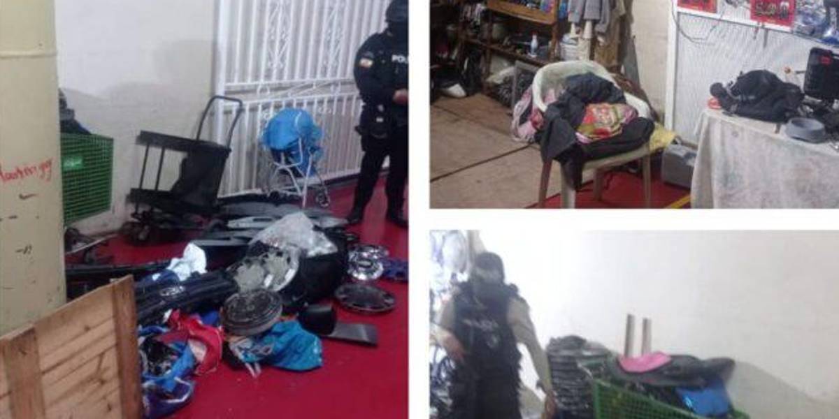 Tapacubos, espejos, celulares y otros artefactos ilícitos se decomisaron en un mercado de Ambato