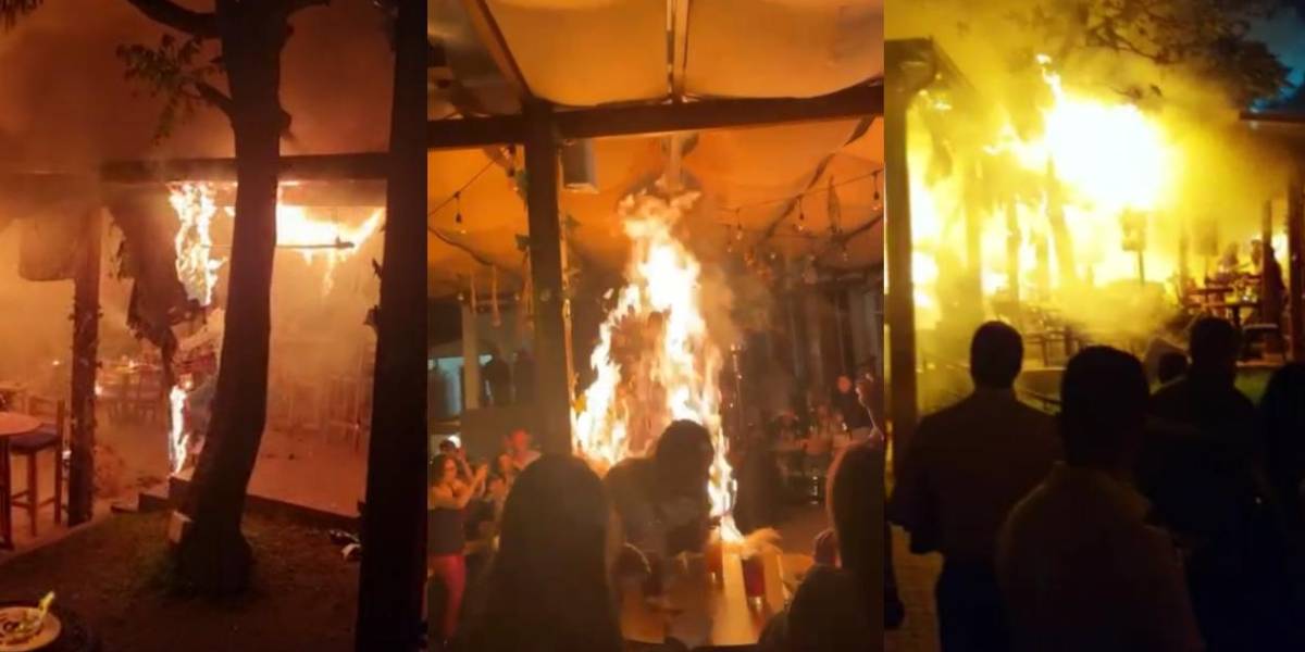 Conato de incendio alarmó a clientes de un bar en Cumbayá, oriente de Quito