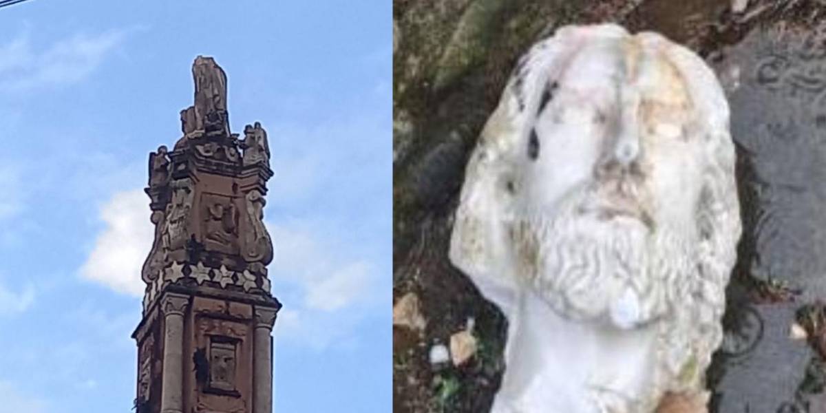 Un rayo destruyó parte del monumento de Cristo Rey, en Cuenca