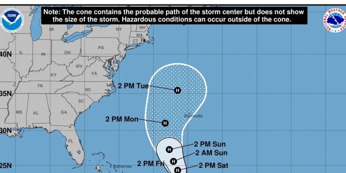 La tormenta tropical Franklin se convirtió en huracán en aguas abiertas del océano Atlántico