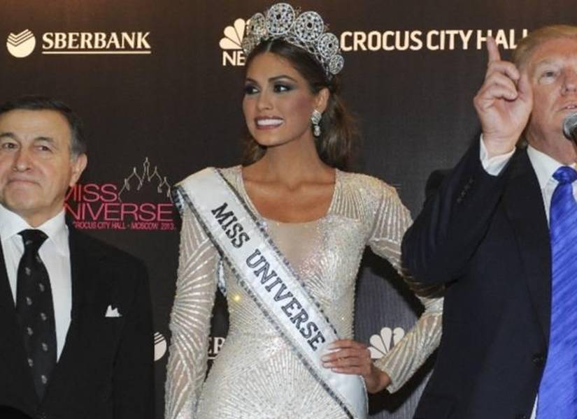 Gabriela Isler junto a Donald Trump y Aras Agalarov.