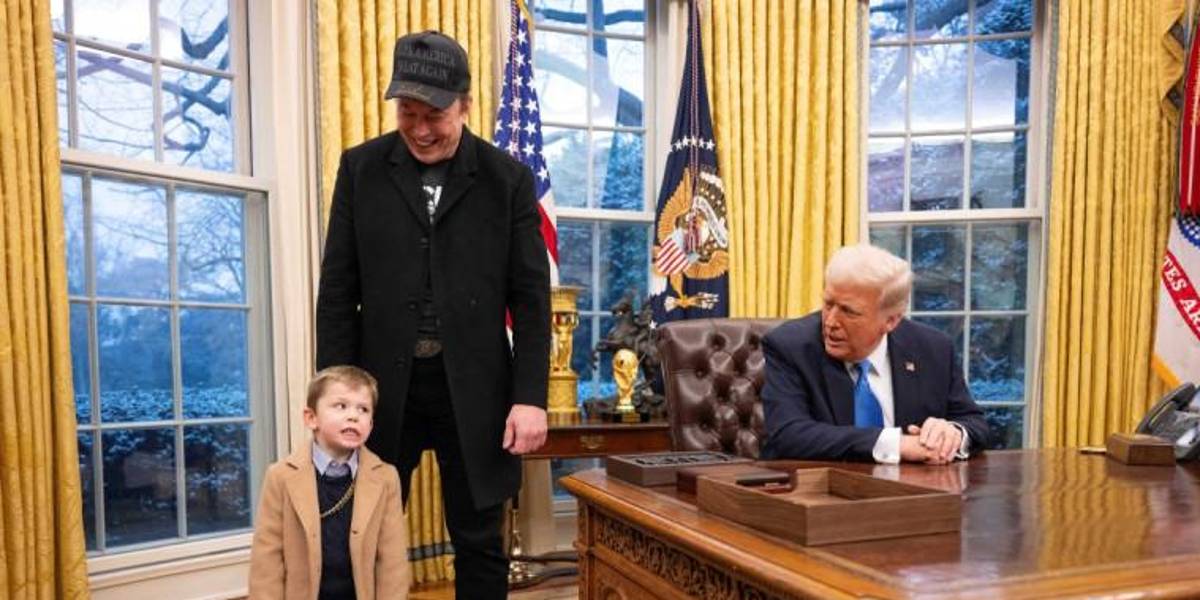 Elon Musk llevó a su pequeño hijo X a la Casa Blanca y se robó el protagonismo