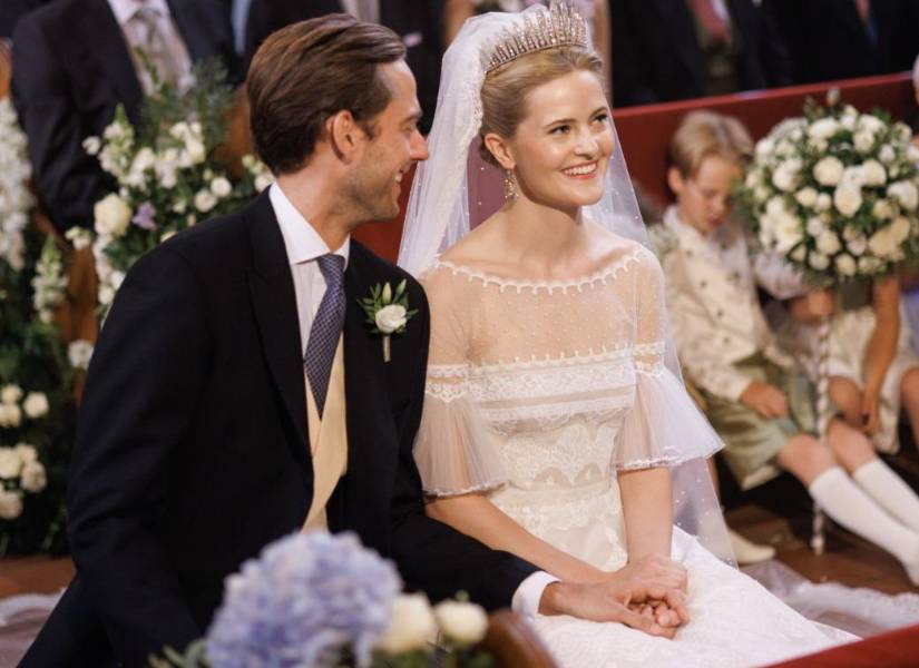 María Carolina en su boda.