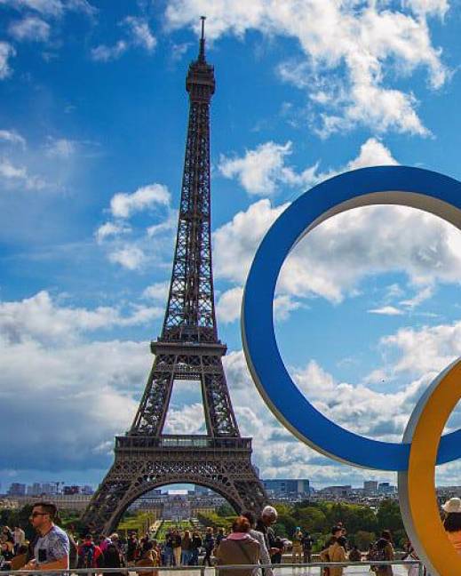 Logo de Juegos Olímpicos en París.