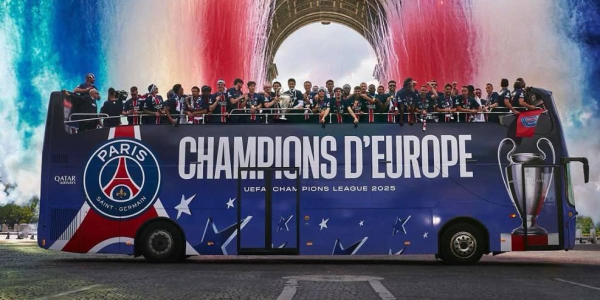 El PSG celebra su primera Champions con un desfile histórico por los Campos Elíseos