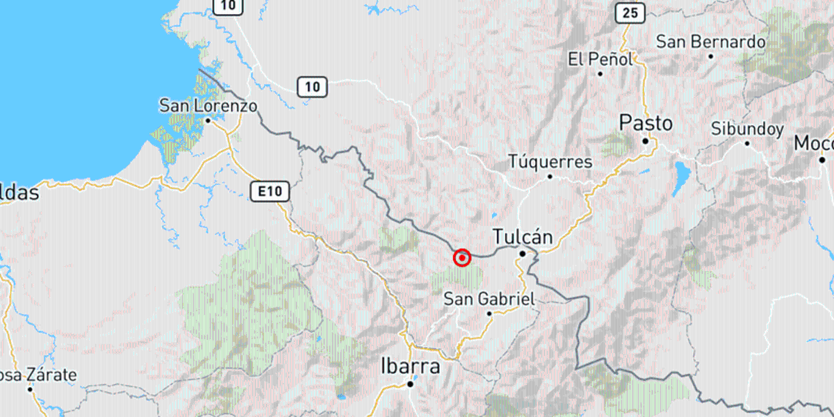 Sismo en el límite entre Ecuador y Colombia se sintió en Tulcán