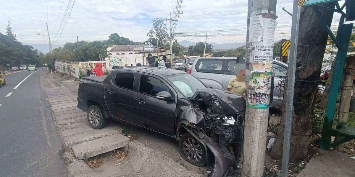 Quito: un siniestro de tránsito dejó un herido en Guayllabamba