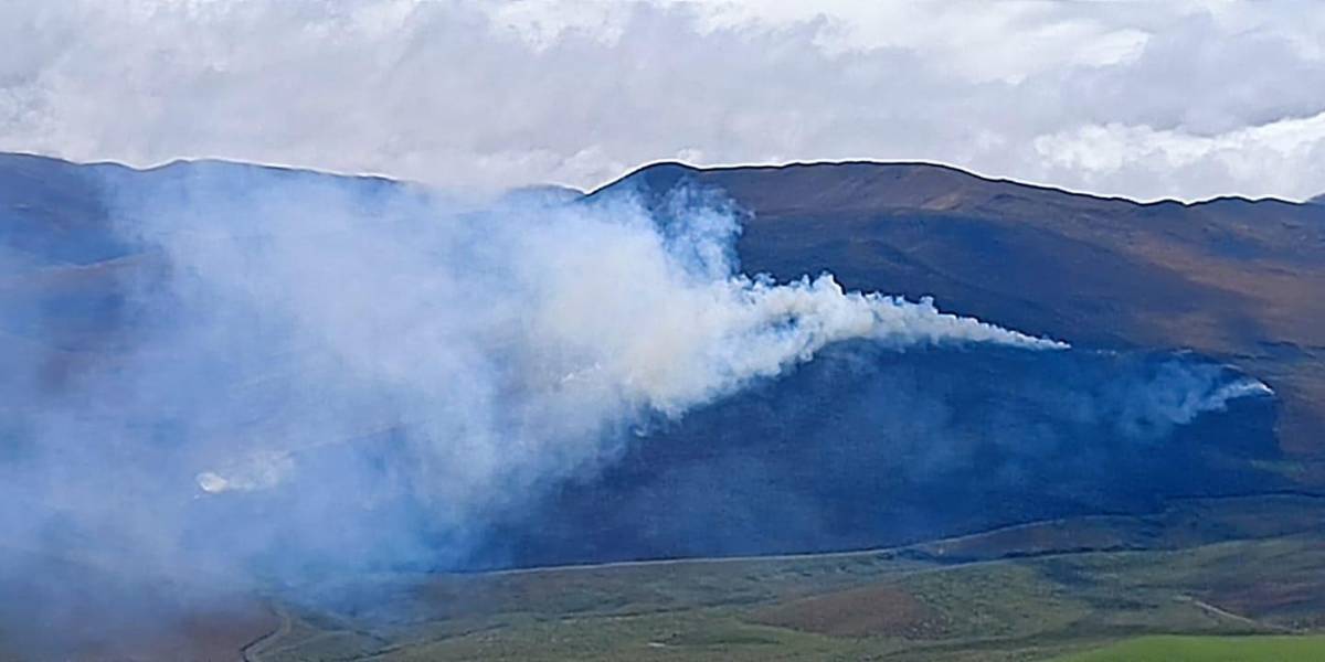 Un gran incendio forestal en el Parque Nacional Antisana fue controlado