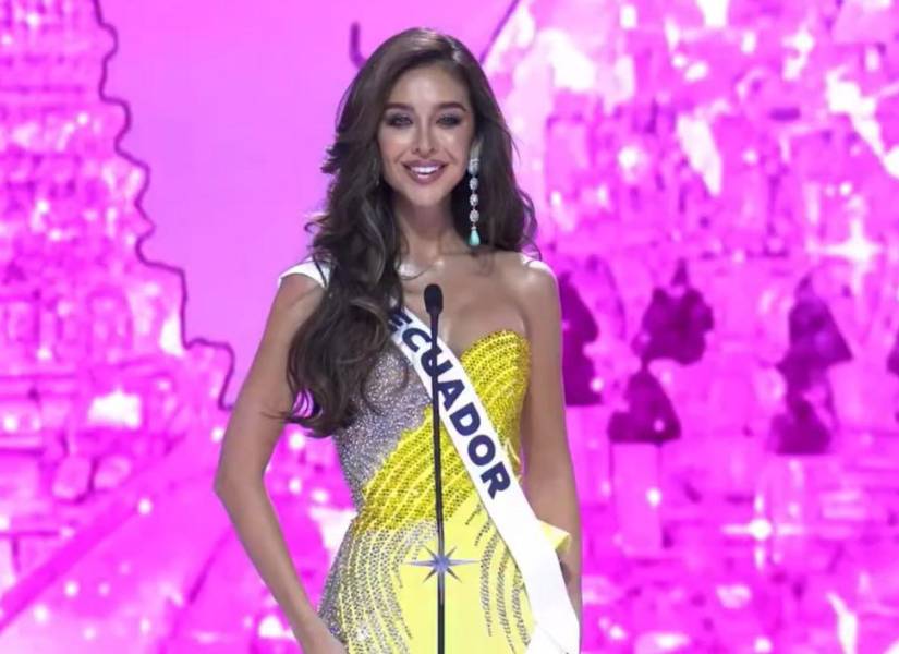 Nadia Mejía durante la ceremonia de apertura del Miss Universo.