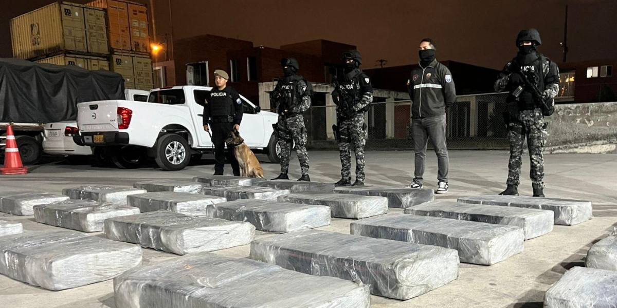 Una tonelada de cocaína que pretendía enviarse a Canadá fue decomisada en Guayaquil