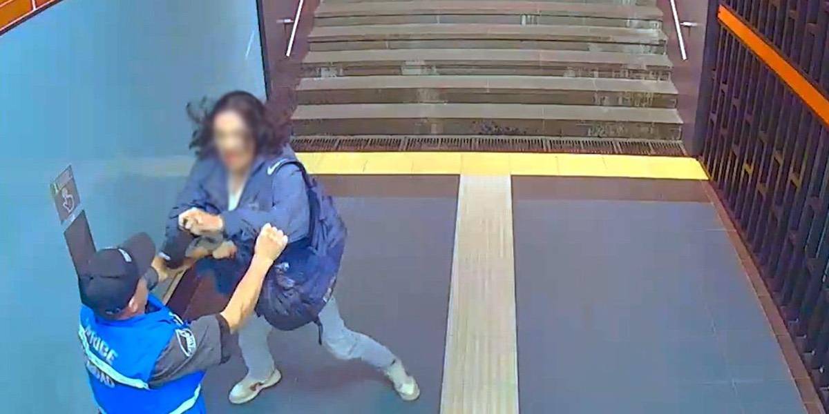 Un hombre de 31 años agredió a una guardia de seguridad en el Metro de Quito