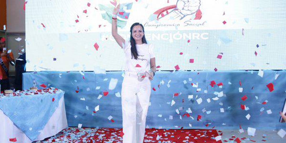 Marcela Aguiñaga, oficialmente designada presidenta de la organización política que aglutina al correísmo