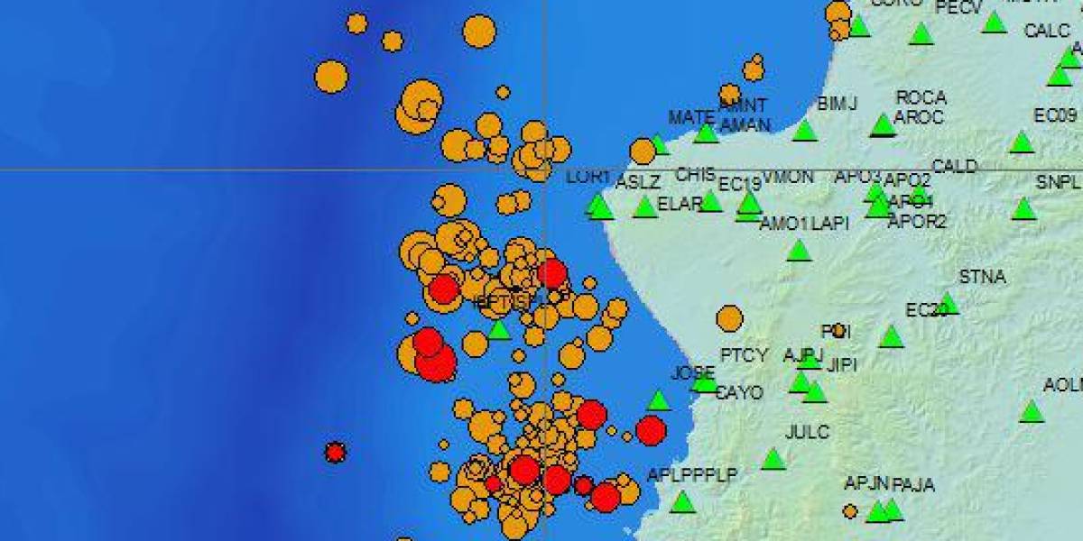 Desde el 1 de junio se han registrado más de 180 sismos frente a Manabí