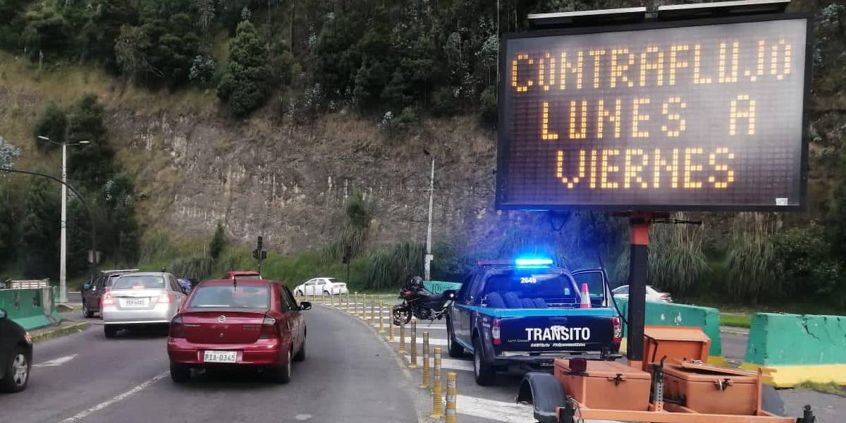 Contraflujos se activaron desde hoy en el túnel Guayasamín y la autopista Rumiñahui