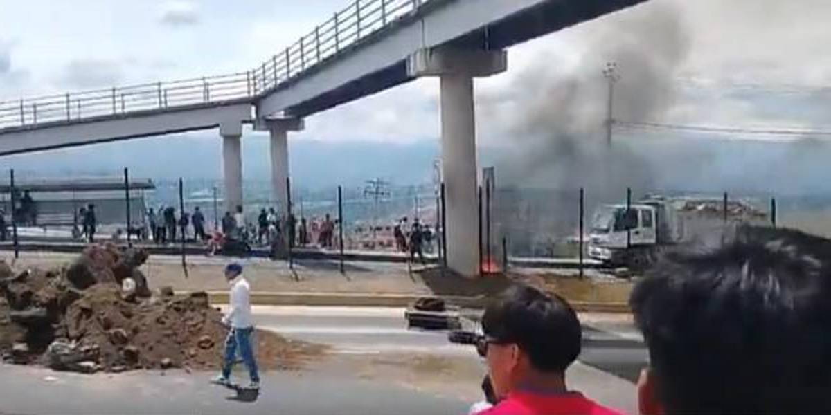 Las protestas en San Miguel del Común, en la Panamericana norte, dejan un primer herido