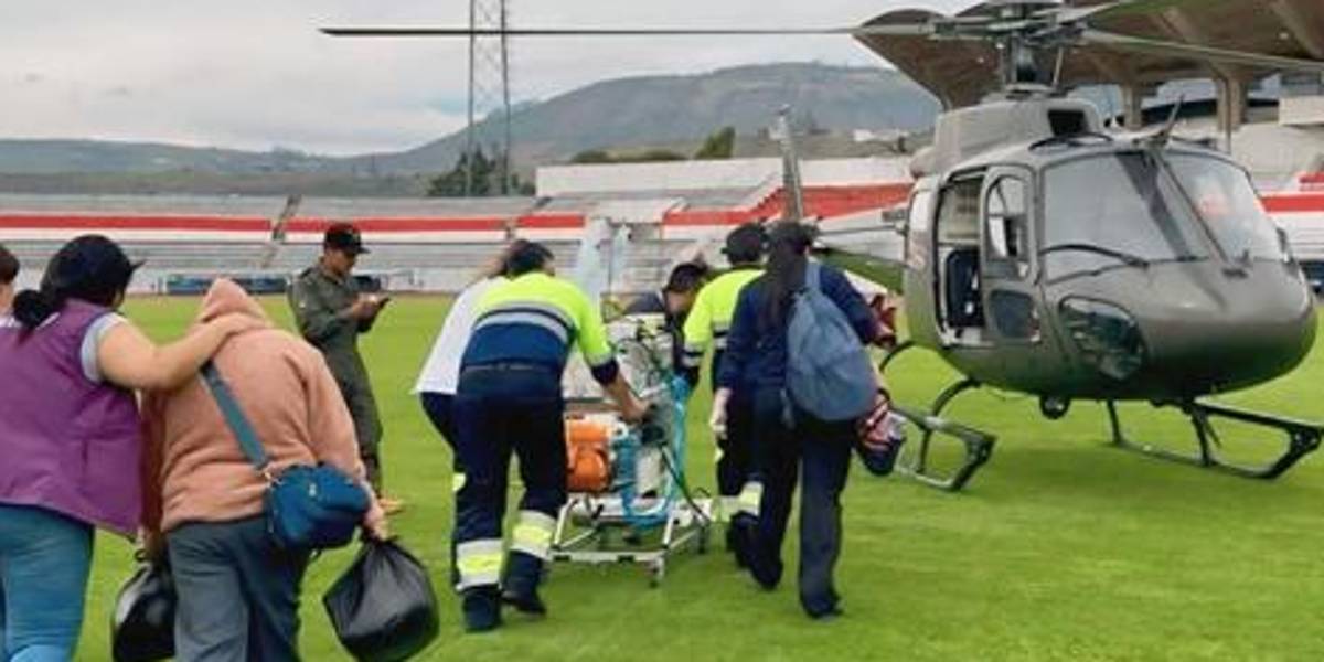 Un paciente, de 75 años, fue trasladado desde Ibarra hasta Quito en medio de las protestas