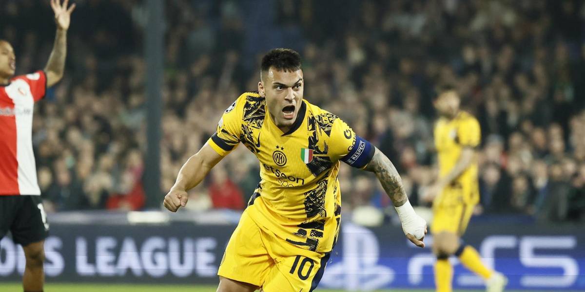 Inter de Milán consiguió la ventaja ante Feyenoord en los octavos de final de la Champions League