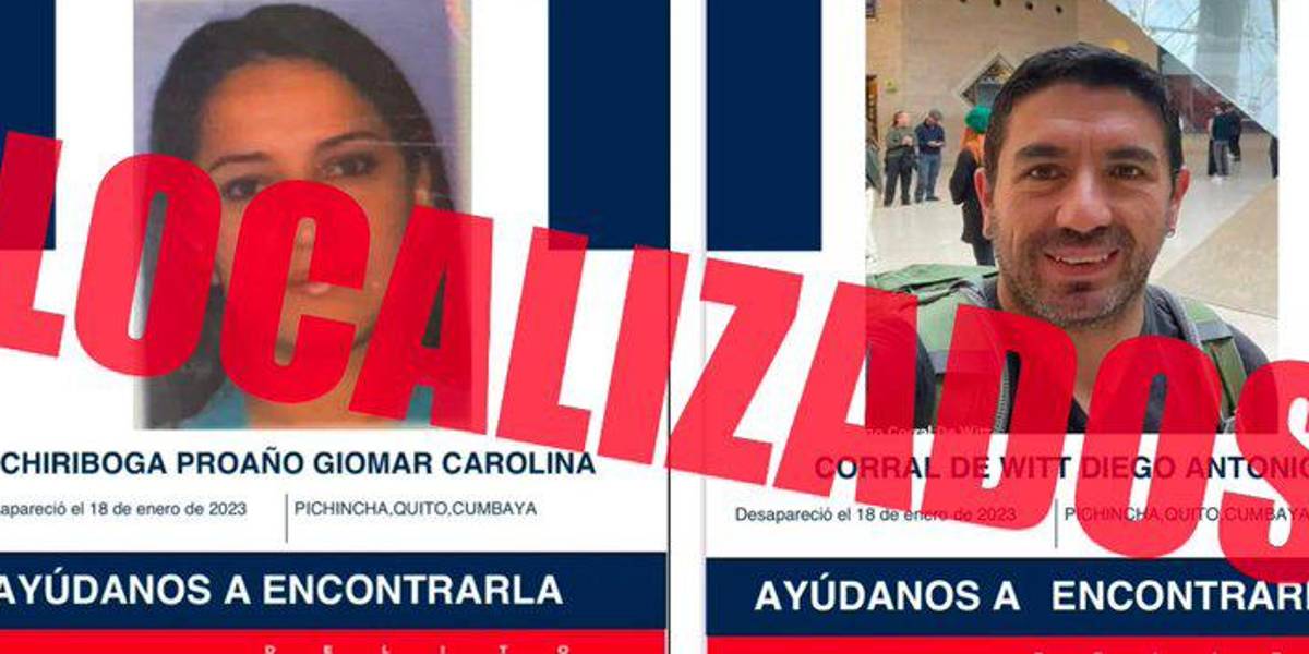 Pareja reportada como desaparecida en Quito fue localizada