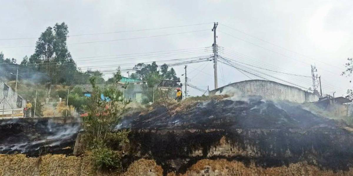 Incendios forestales Quito: el fuego en el barrio El Panecillo fue controlado