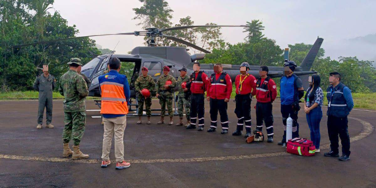 Tres personas son rescatadas en helicóptero en medio del Parque Nacional Cotopaxi
