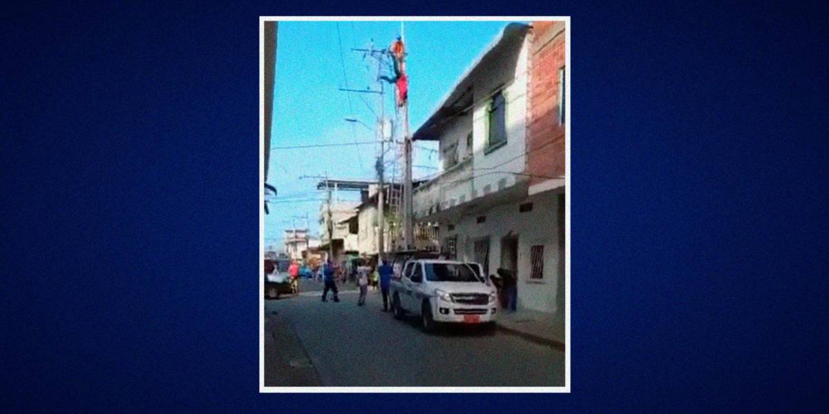 Daule: hombre cae varios metros tras recibir descarga eléctrica