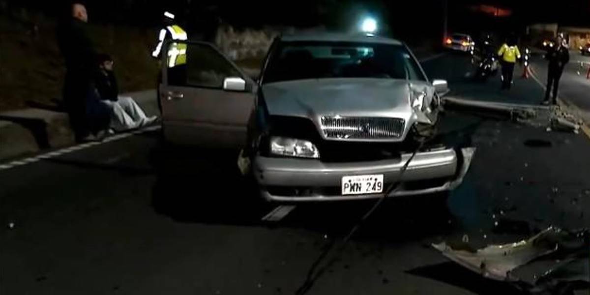 Quito | La circulación vehicular se suspendió temporalmente en un tramo de la avenida Oswaldo Guayasamín por un siniestro de tránsito