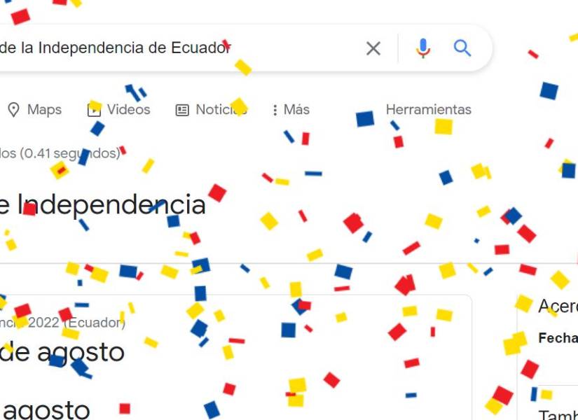 Google celebra el Primer Grito de la Independencia en Ecuador con un 'doodle'