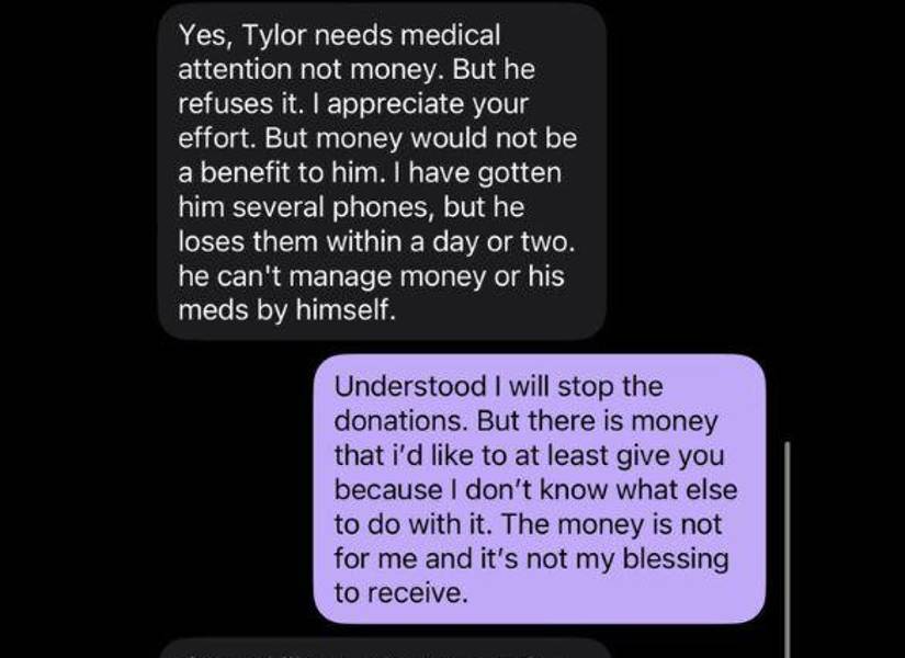 Supuesto mensaje de la madre de Tylor Chase.