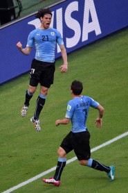 Primer tiempo del encuentro entre Uruguay y Costa Rica en el Mundial Brasil 2014