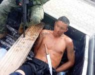 Imagen de alias Chiquito, capturado por militares tras enfrentamiento armado.