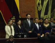 La sesión del Pleno de la Asamblea Nacional, para la posesión de los jueces de la Corte Constitucional.