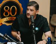 Imagen de Aquiles Álvarez, alcalde de Guayaquil, en su enlace radial de este 17 de septiembre del 2025.
