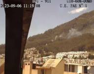 El fuego fue controlado con rapidez por el Cuerpo de Bomberos de Quito.