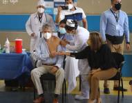 El presidente de la República asistió junto a su esposa.