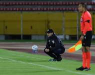 El entrenador de Independiente del Valle, Javier Rabanal, en el partido ante Vasco Da Gama por los playoffs de la Copa Sudamericana