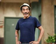 Fotografía colorizada de Don Ramón en el set de El Chavo del 8.