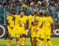 Jugadores de Ghana celebrando.