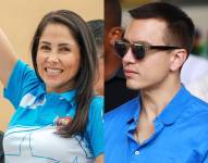 Imágenes de Luisa González y Daniel Noboa, candidatos que disputaron la elección presidencial de 2025.