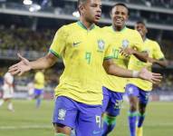 Brasil goleó a Perú con dos goles de Vitor Roque en el inicio del Sudamericano Sub 20
